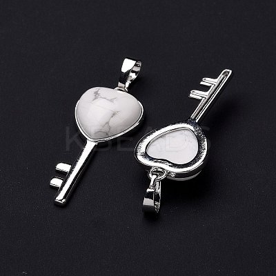Natural Howlite Pendants G-I321-06P-20-1