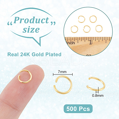 500Pcs 304 Stainless Steel Open Jump Rings STAS-UN0063-03-1