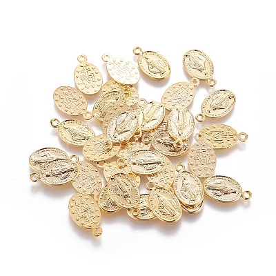 Tibetan Style Virgin Mary Alloy Oval Pendants LS-X-TIBEP-D905-G-1