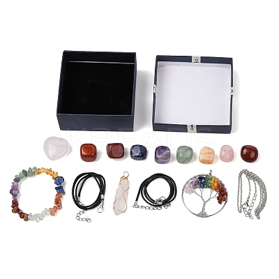 Natural Mixed Healing Stones Set for Meditation Reiki PW-WG79397-01-1