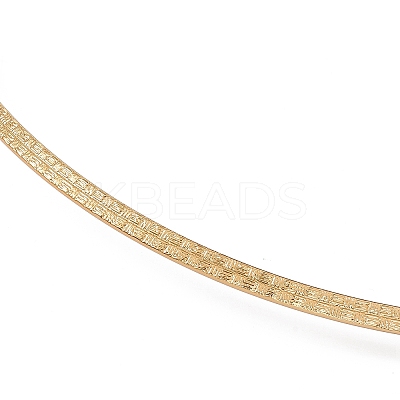 PVD Vacuum Plating 304 Stainless Steel Textured Wire Necklace Making STAS-B036-03G-1