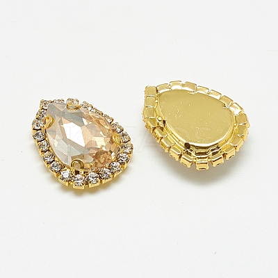 Sew on Rhinestone RGLA-T122-10x14-06G-1