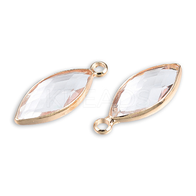 Transparent K9 Glass Pendants GLAA-N038-61-1