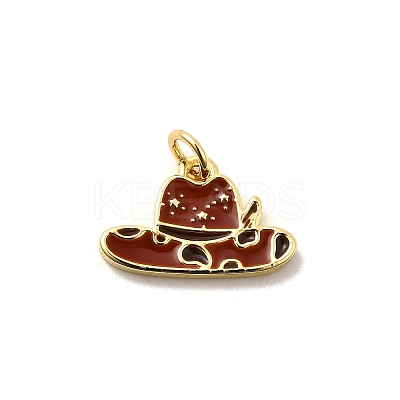 West Cowboy Brass Enamel Pendants KK-A268-04C-G-1