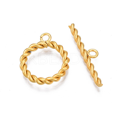 201 Stainless Steel Toggle Clasps STAS-N087-34G-1
