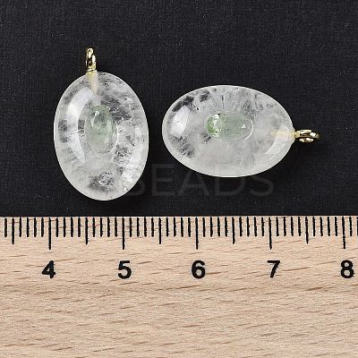 Natural Mixed Stone & Cubic Zirconia Pendants G-Z076-01G-1