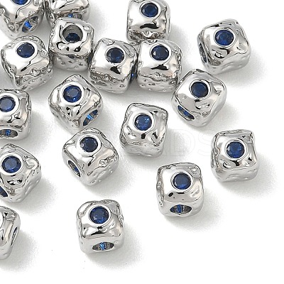 SHEGRACE Brass Cubic Zirconia Beads XGRQ4H909-682P-C-1