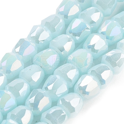 Electroplate Glass Beads Strands EGLA-D030-P4mm-B07-1