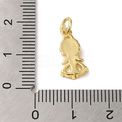 Brass Micro Pave Colorful Cubic Zirconia Glass Pendants KK-R162-026E-G-1