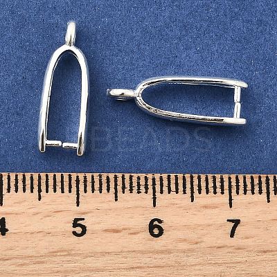 Rack Plating Brass Ice Pick Pinch Bails KK-Z030-05F-S-1