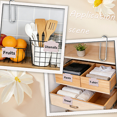 Erasable PVC Food Label Display Chalkboard Clip AJEW-CP0010-97A-1