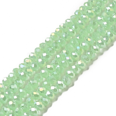 Electroplate Imitation Jade Glass Rondelle Beads Strands LS-EGLA-F050B-02AB-1
