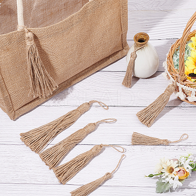 20Pcs Natural Jute Style Tassel AJEW-GF0005-13-1
