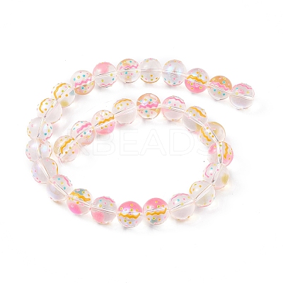 Transparent Glass Beads Strands LAMP-F029-01C-1