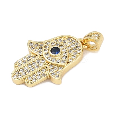 Brass Micro Pave Cubic Zirconia Pendants KK-Q028-64G-1
