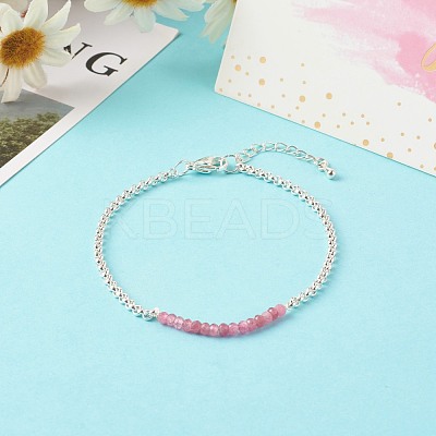 Natural Tourmaline Beaded Bracelets BJEW-JB06384-04-1