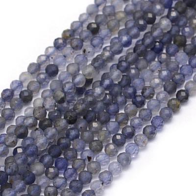 Natural Cordierite/Iolite/Dichroite Beads Strands G-E411-39-2mm-1