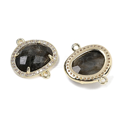 Natural Labradorite Faceted Oval Links G-B126-01G-07-1