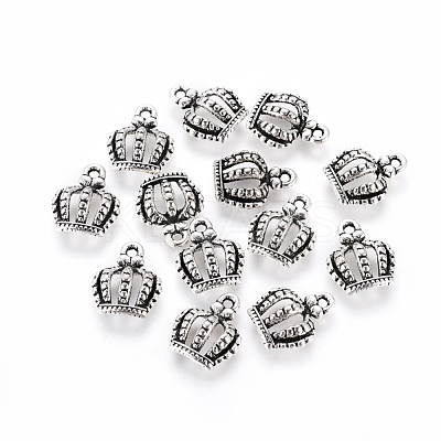 Tibetan Style Alloy Crown Charms EBB054Y-NF-1