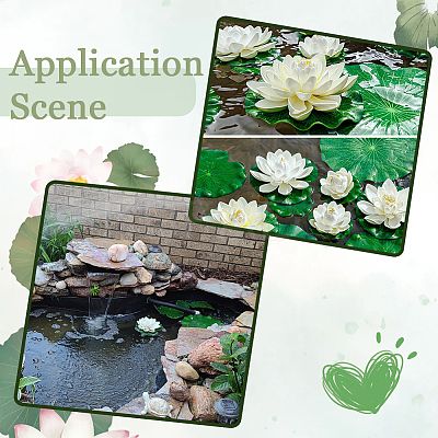 Artificial EVA Foam Lotus Leaf & Flower AJEW-SP0003-26A-1