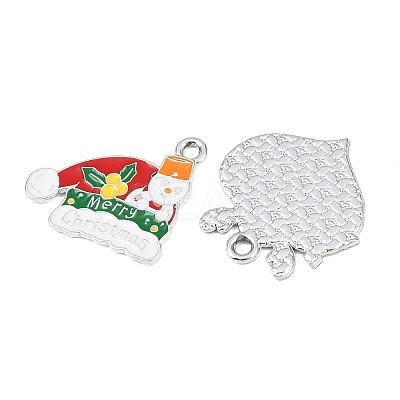 Christmas Alloy Enamel Pendants ENAM-G234-01B-1