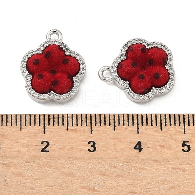 Brass Micro Pave Cubic Zirconia Pendants KK-C158-03C-P-1