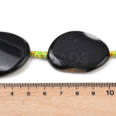 Natural Banded Agate Beads Strands G-P605-L02-07-1