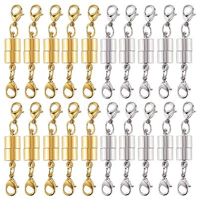 20 Sets 2 Colors Brass Magnetic Clasps KK-SZ0003-99-1