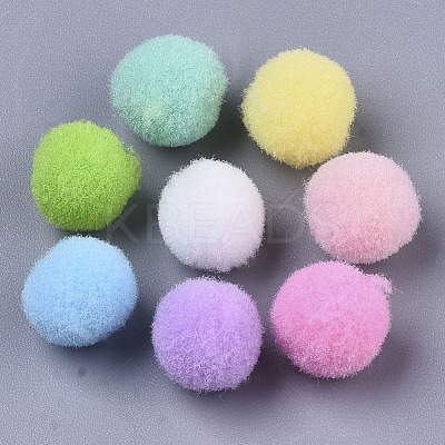 DIY Doll Craft Polyester High-elastic Pom Pom Ball AJEW-R093-02E-01-1