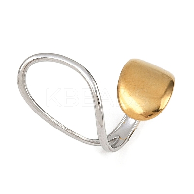 Adjustable 304 Stainless Steel Cuff Rings for Women RJEW-B135-01GP-04-1