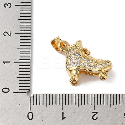Rack Plating Brass & Cubic Zirconia Pendants KK-L216-064G-1