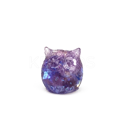 Owl Resin Figurines DJEW-PW0012-029F-1