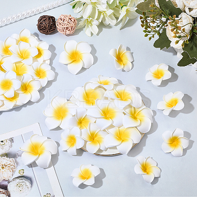 30Pcs 3 Styles Foam Artificial Frangipani Flower Aligator Hair Clips PHAR-SP0001-23A-1