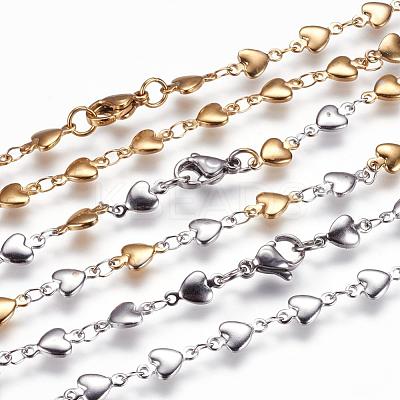 304 Stainless Steel Chain Necklaces STAS-P164-11-1