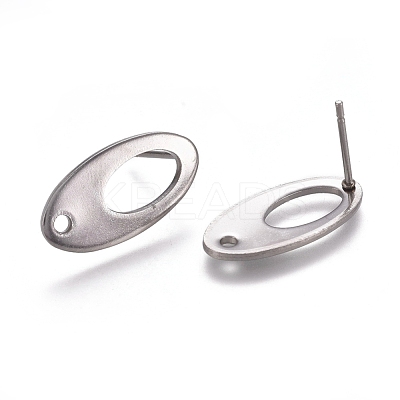 Tarnish Resistant 304 Stainless Steel Stud Earring Findings STAS-E482-01P-1