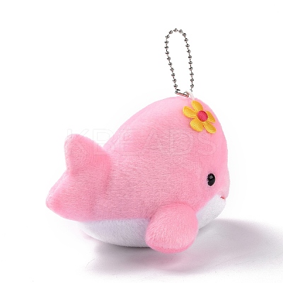 PP Cotton Mini Animal Plush Toys Dolphin Pendant Decoration LS-HJEW-C002-01A-1