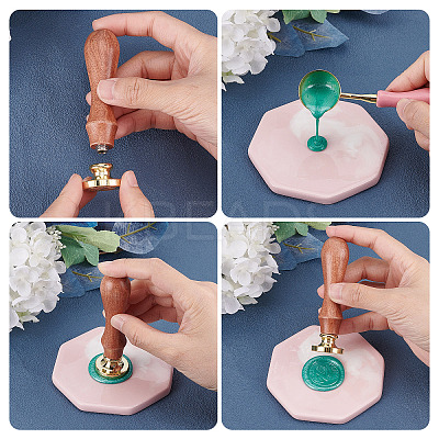 2Pcs 2 Styles Brass Stamp Heads DIY-CP0007-68B-1