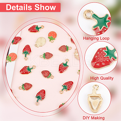 90Pcs 3 Style Alloy Enamel Pendants ENAM-DC0001-02-1