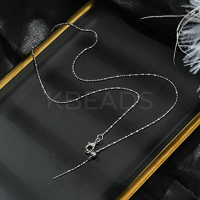 1mm Rack Plating Brass Column Link Chain Adjustable Slider Necklaces for Women Men MAK-L044-54P-1