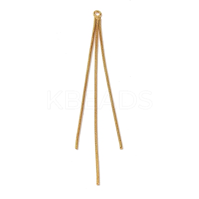 Brass Square Snake Chains Tassel Big Pendants LS-KK-G510-02G-1