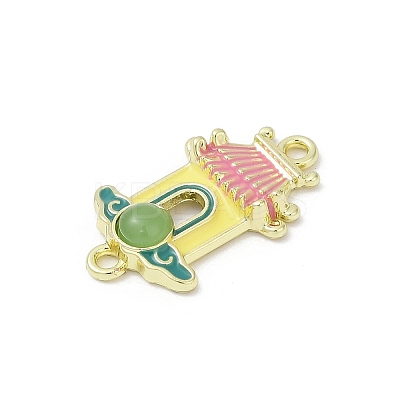 Alloy Enamel Chinese House Connector Charms PALLOY-R151-73G-02-1