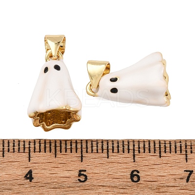Brass Enamel Pendants KK-K408-41G-1