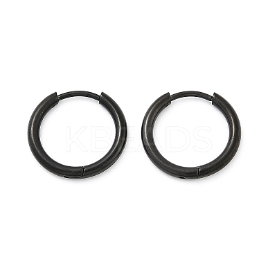 202 Stainless Steel Huggie Hoop Earrings EJEW-F111A-15mm-EB-1