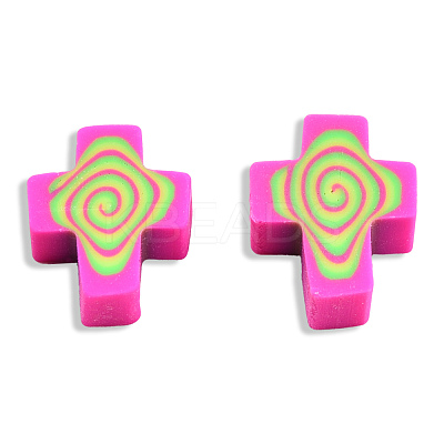 Handmade Polymer Clay Beads CLAY-T020-30F-1