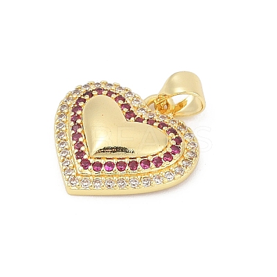 Brass Micro Pave Cubic Zirconia Pendants KK-D317-085G-1
