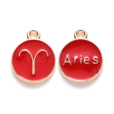 Alloy Enamel Pendants X-ENAM-S124-01A-07A-1