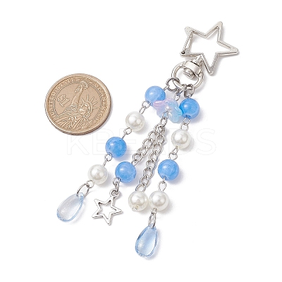 Acrylic & ABS Plastic Pearl Jellyfish Pendant Decorations KEYC-JKC01066-02-1