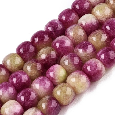 Dyed Natural White Jade Beads Strands G-T138-D08-1
