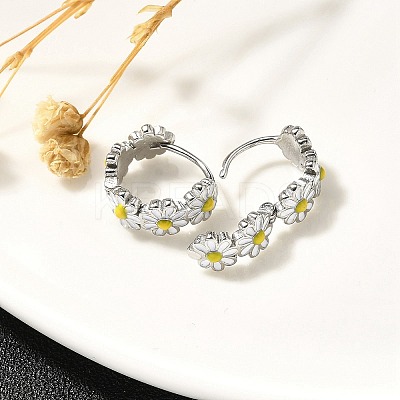 304 Stainless Steel Hoop Earrings for Women EJEW-C096-46P-1