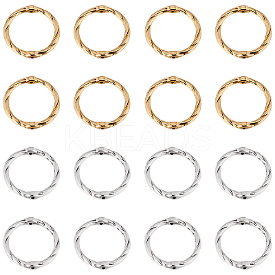 80Pcs 2 Colors Alloy Linking Rings FIND-SC0008-50-1